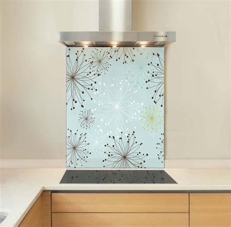 Dandelion Pattern Glass Splashback