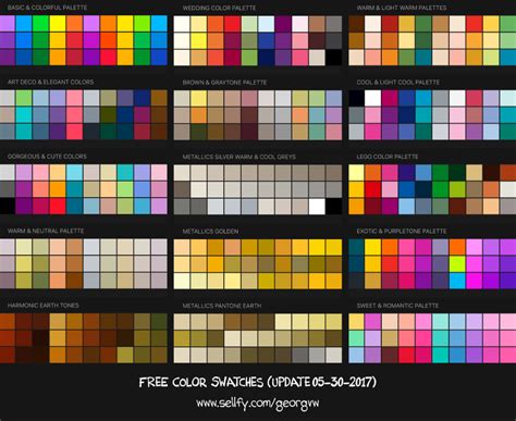 110+ COLOR SWATCHES & HARMONIC PALETTES for Procreate | Color swatches ...