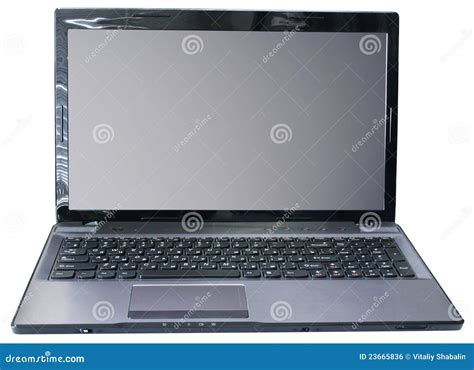 Laptop Front View Royalty Free Stock Image - Image: 23665836