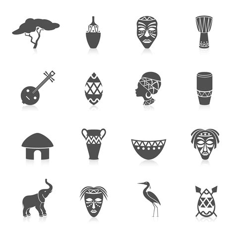 Africa icons set 437037 Vector Art at Vecteezy