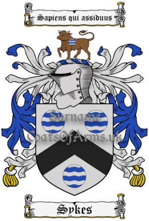 Sykes (English) Coat of Arms (Family Crest) PNG Image Download