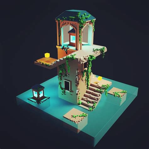 Level Design - Concept Art 🙃 __________________________ #3d #pixelart ...