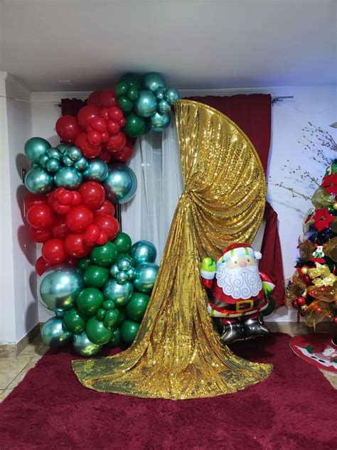 Feliz Navidad | Decoración de fiesta de navidad, Decoracion con globos navidad, Decoraciones de ...