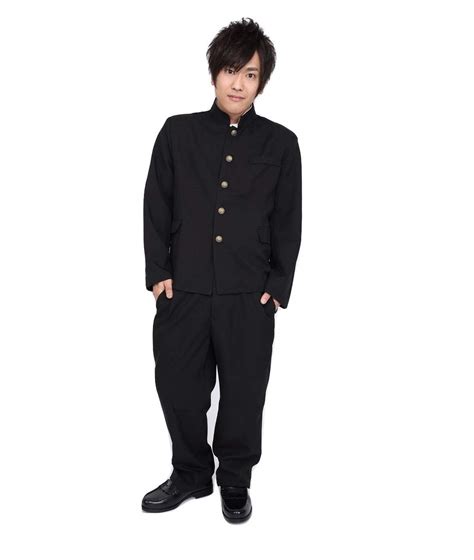 Buy PATYMO Japanese High School Student Uniform Costume, Black, Men's Standard Size Online at ...