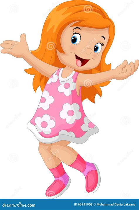 Cute Girl Cartoon Vector Illustration | CartoonDealer.com #47805194