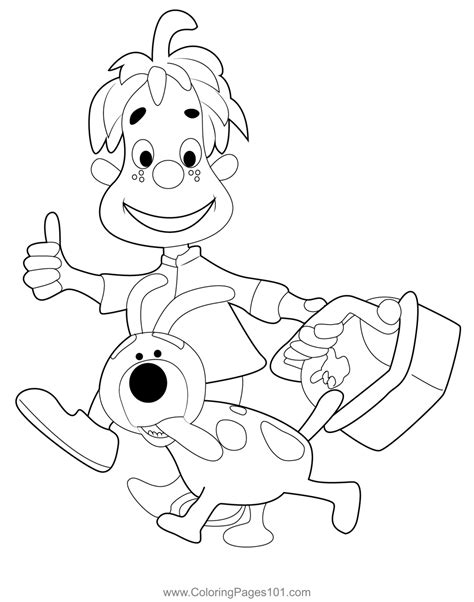 Running Engie Benjy Coloring Page for Kids - Free Engie Benjy Printable Coloring Pages Online ...