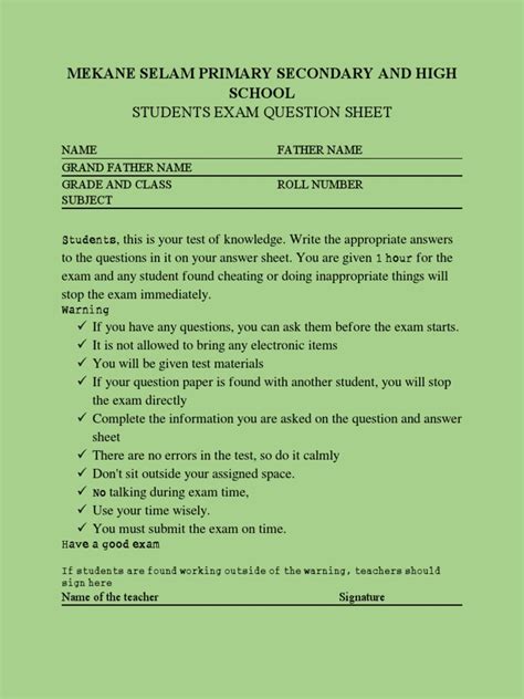 Question Sheet | PDF