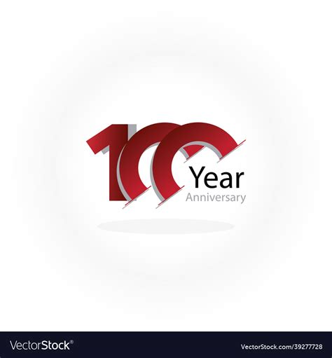 100 year anniversary logo template design Vector Image