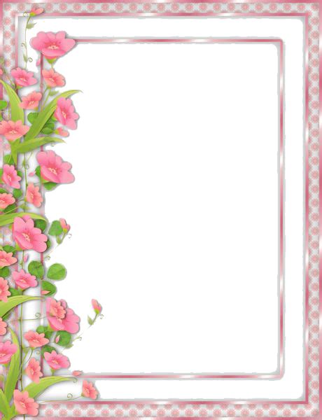 Flowers Borders Png Picture PNG Image | Flower frame, Printable frames ...