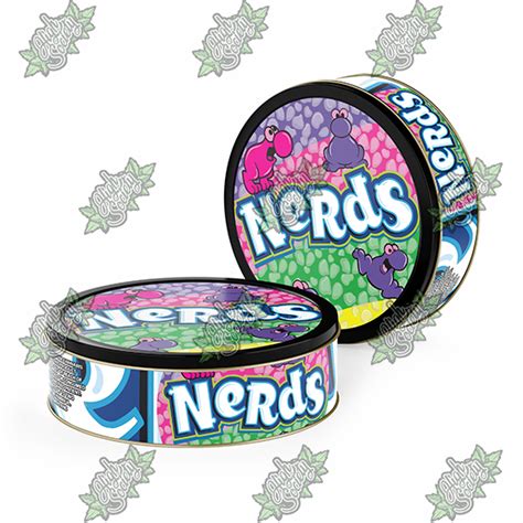 Nerds Squares Tins Labels For 100ml Pressitin Tins - High Society Packaging