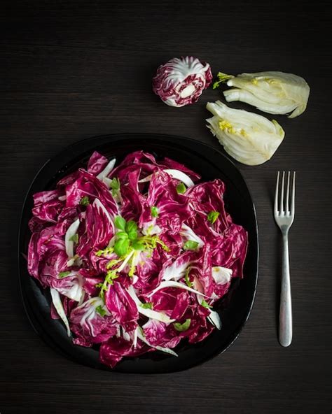 Premium Photo | Easy diet chicory salad with fennel. vegetable salad with endive, fresh and ...