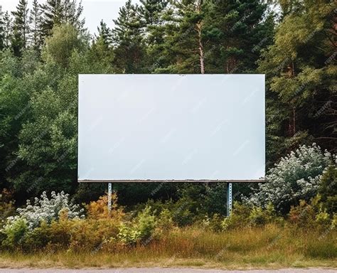 Premium AI Image | empty sign in country road highway mock up design