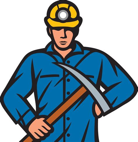 coal miner with pick ax 2258855 Vector Art at Vecteezy