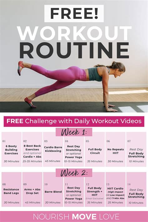 14-Day Workout Routine (PDF) | Nourish Move Love