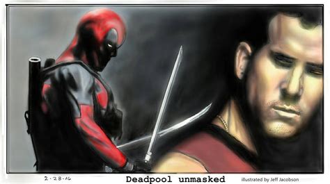 Deadpool unmasked by jeffart64 on DeviantArt