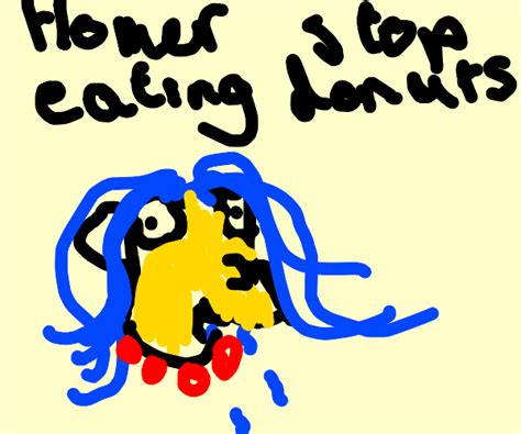 marge simpson with a new hairstyle - Drawception