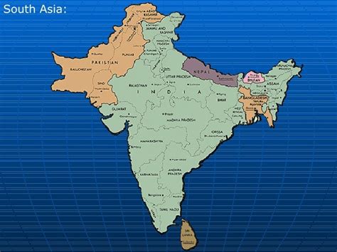 South Asia Landforms Map ~ CINEMERGENTE