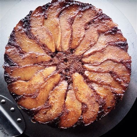 Anjou Pear Upside-down Cake With Cardamom & Cream Recipe | The Feedfeed