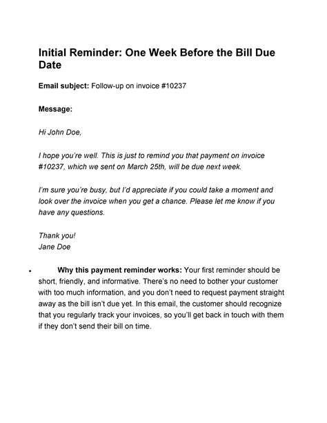 How To Send Gentle Reminder Email Sample | PDF Template