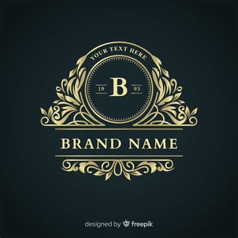 Elegant Ornamental Business Logo Template | Logo templates, Free logo templates, Business logo