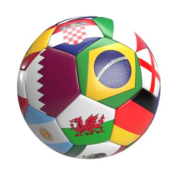 a soccer ball with the flags of countries painted on it