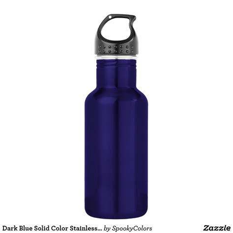 Dark Blue Solid Color Stainless Steel Water Bottle | Zazzle | Stainless ...