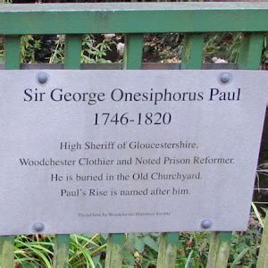 Read the Plaque - Sir George Onesiphorus Paul plaque, North Woodchester