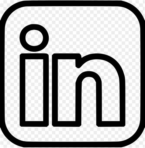 Linkedin Logo Black Png - Linkedin Icon Black And White PNG Transparent ...