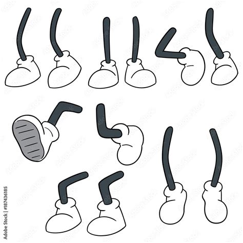 vector set of cartoon leg Stock Vector | Adobe Stock