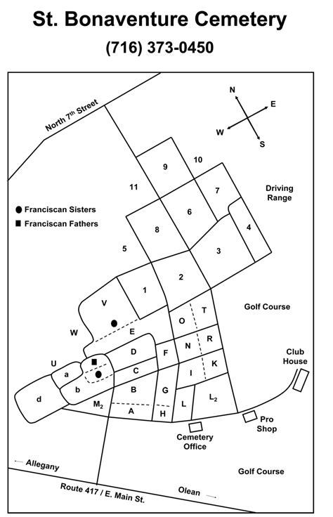 Cemetery Map – St. Bonaventure Cemetery