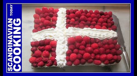 How To Make Danish Flag Cake Recipe - Dannebrogskage - YouTube