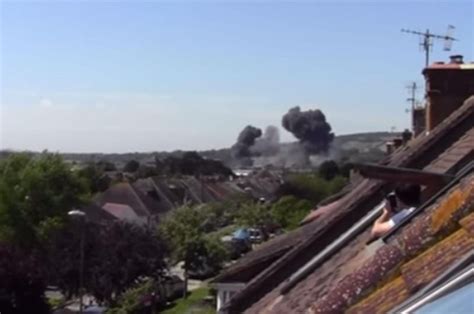 Shoreham air show plane crash: Video footage purportedly shows moment jet came down | The ...