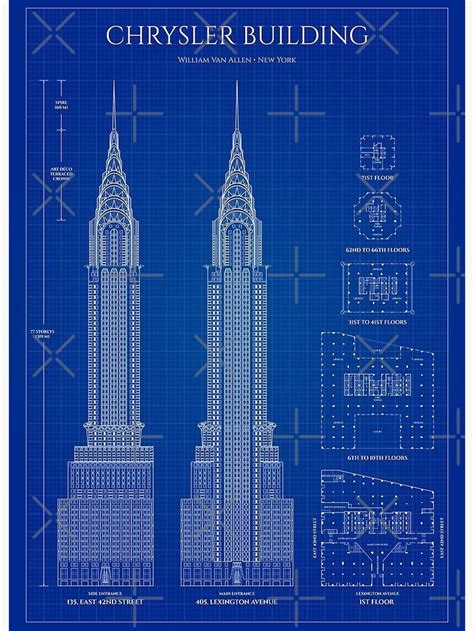 Empire State Building Blueprints - template