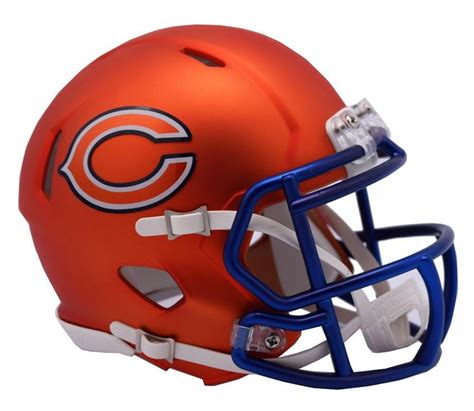 Chicago Bears Helmet Riddell Replica Mini Speed Style Blaze Alternate ...