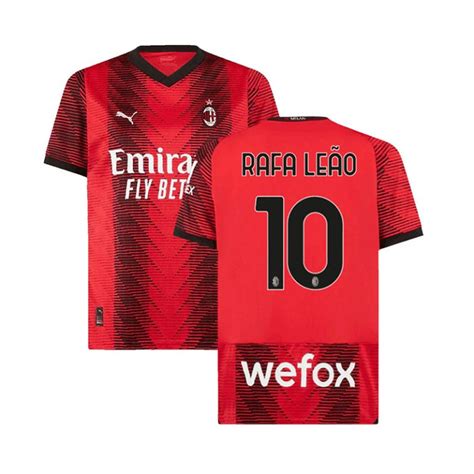 2023-2024 AC Milan RAFA LEAO #10 Home Soccer Jersey - Team Soccer Jerseys