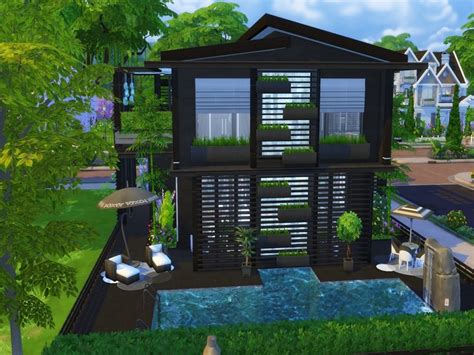 The Sims Resource - The Black House (noCC) ~ by Melly20x