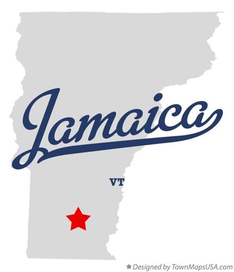 Map of Jamaica, VT, Vermont