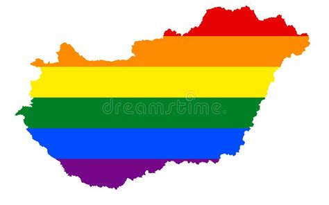 LGBT Flag Map. Vector Rainbow Map in Colors of LGBT Lesbian, Gay ...