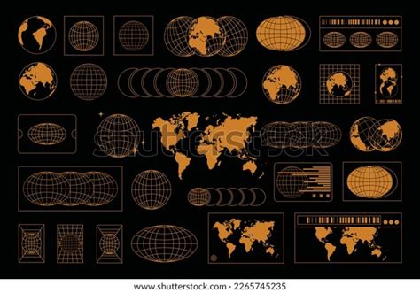 Set Various World Map Symbol Stock Vector (Royalty Free) 2265745235 | Shutterstock