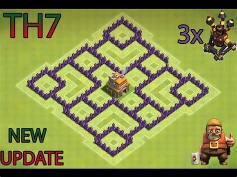 CLASH OF CLANS- TH7 FARMING BASE BEST TOWN HALL 7 DEFENSE WITH 3x AIR DEFENSES - YouTube | Clash ...