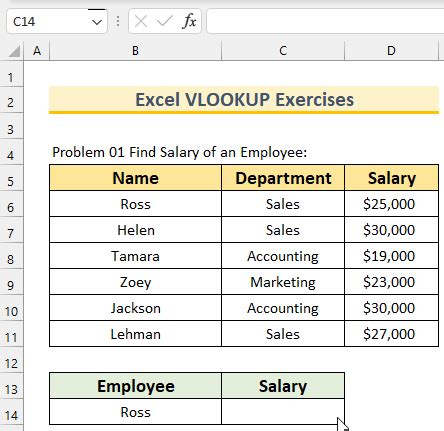 Excel VLOOKUP Exercises: 10 Tricky Problems - ExcelDemy