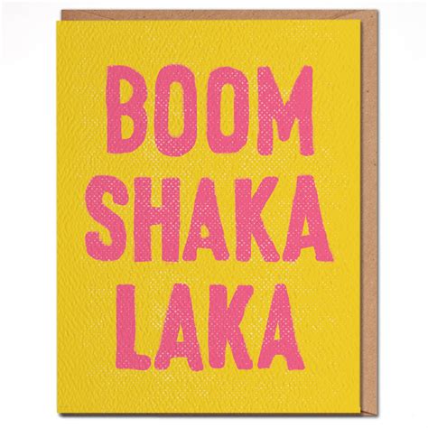 Boom Shaka Laka Card - ivory & birch