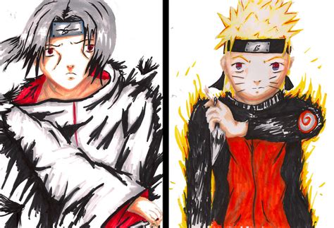 Itachi vs Naruto by D4rkLynx on DeviantArt