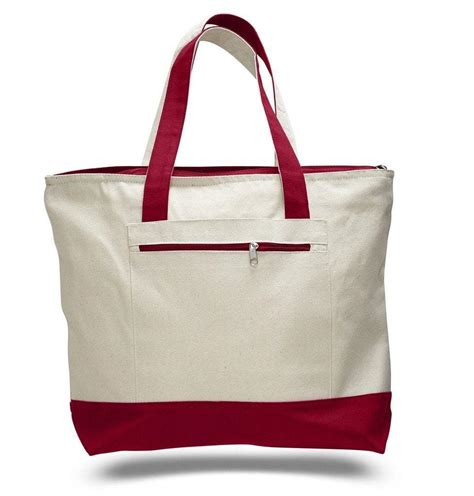 Heavy Canvas Tote bags Zippered Shopping , Canvas Totes Bags | BAGANDTOTE.COM