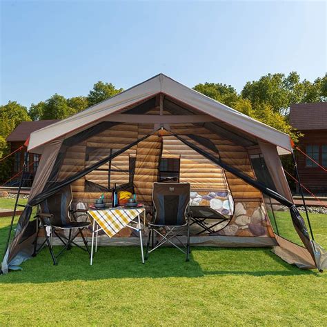 Family tent camping, Cabin vacation, Cabin tent