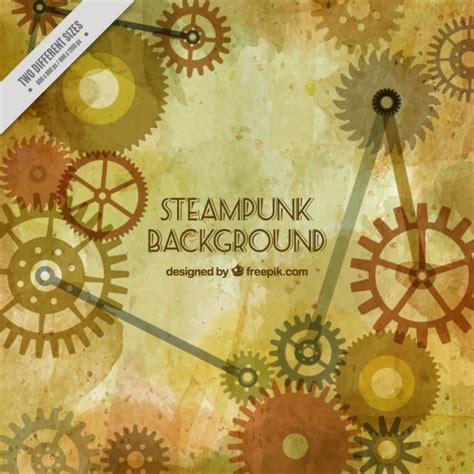 Free Vector | Steampunk gears background