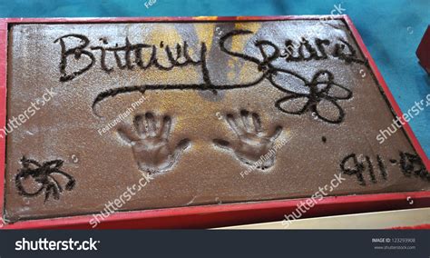 Britney Spears Handprints Graumans Chinese Theatre Stock Photo (Edit ...