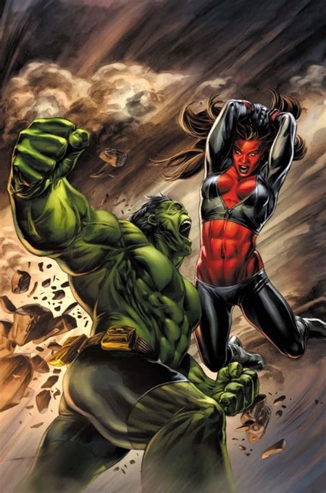 Hulk vs. Red She Hulk | Hulk marvel, Red she hulk, Hulk art