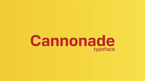 Cannonade typeface on Behance