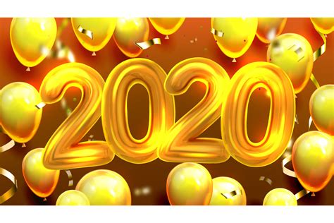 2020 Decorated Balloons Banner Vector By Pikepicture | TheHungryJPEG